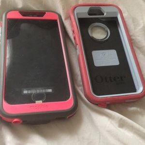 iPhone 6/5 cases. The 6 case charges the 6
